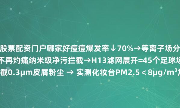 股票配资门户哪家好痘痘爆发率↓70%→等离子场分解乙醇分子 → 刷酸后不再灼痛纳米级净污拦截→H13滤网展开=45个足球场（图1参数）→ 拦截0.3μm皮屑粉尘 → 实测化妆台PM2.5＜8μg/m³加湿器黄金拍档→ 开加湿器怕滋生细菌？→ A8出风口环绕气流 → 水雾含菌量↓92%‌✨护肤党尖叫细节26.4dB静音：低于精华滴管声💧光感熄屏：深夜护肤0蓝光干扰磁吸遥控贴镜柜：边敷面膜边调风速